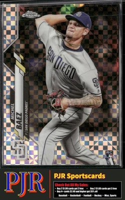 Michel Baez 2020 Topps Chrome #187 San Diego Padres Rookie X-Fractor Refractor - Image 1 of 2