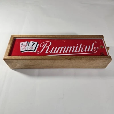 NEW Vintage Rummikub Made in Israel Game Set Rummi Rummy "Wood" Box NOS - Image 1 of 4