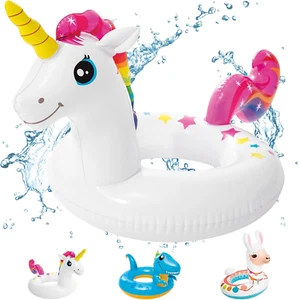 Aufblasbares Schwimmring Kinder,Pool Tiere Aufblasbar Spielzeug,Pool Party Einho - Bild 1 von 2