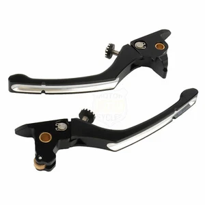 Black Brake Clutch Levers For Harley Electra Glide Road King Street Glide 14-16  - Picture 1 of 7