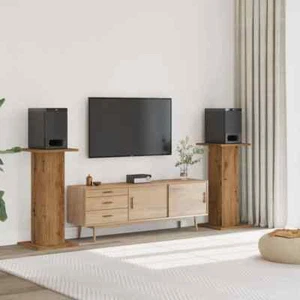 Speaker Stands 2 pcs Artisian Oak 30x30x95 cm Engineered Wood vidaXL - Picture 1 of 9