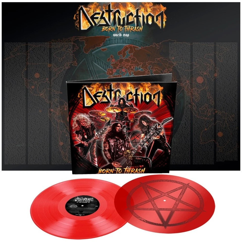 DESTRUCTION - Born to thrash - Live in Germany - 2LP - Transparent Red - Bild 1 von 1