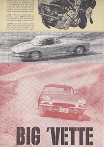 1962 Chevy CORVETTE, Detaild New Car Review From USA Car Magazine, 327/360/4-Sp - Picture 1 of 1