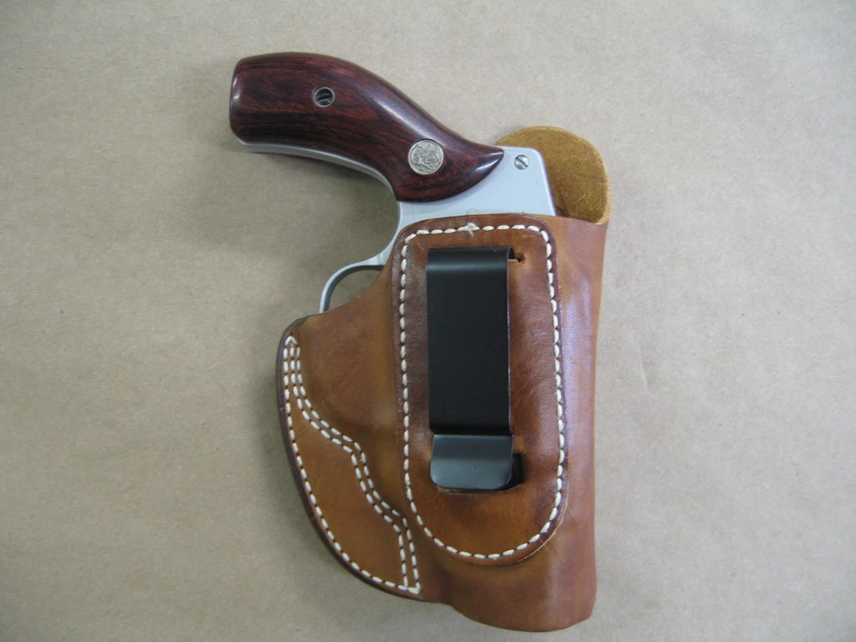 AZULA GUN HOLSTERS S&W 60, 36, 640, 642, 442 IWB Leather In The Waistband ConcealCarry Holster TAN
