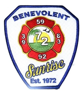SUNRISE FLORIDA FL Fire Patch EMS Rescue Public Safety BENEVOLENT ASSOC - Picture 1 of 1