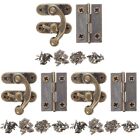  3 Sets Buckle Iron Retro Decor Gate Hinges Small for Handmade Crafts