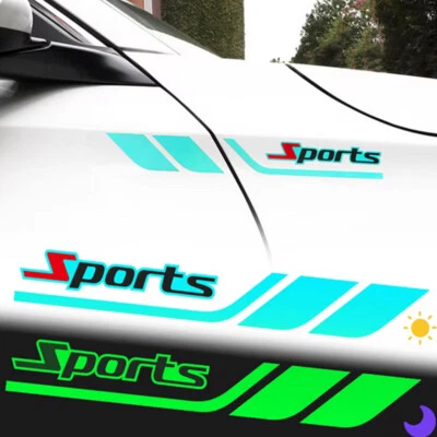 Calcomanía lateral deportiva luminosa para guardabarros accesorios 2 piezas  Foto 1 de 4