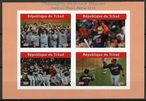 Chad Baseball Stamps 2019 MNH Washington Nationals World Series 4v IMPF M/S - Picture 1 of 1