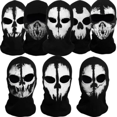 Tactical Balaclava Skeleton Ghost Skull Full Face Mask Windproof Ski Halloween - Image 1 of 4