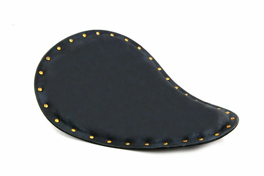 Asiento Bobber Solo de cuero real negro para Harley Davidson de V-Twin Foto 1 de 2