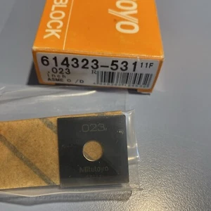 Sealed Mitutoyo Gauge Block With Paperwork Steel ASME 1 614323-531 .023inch - Picture 1 of 4