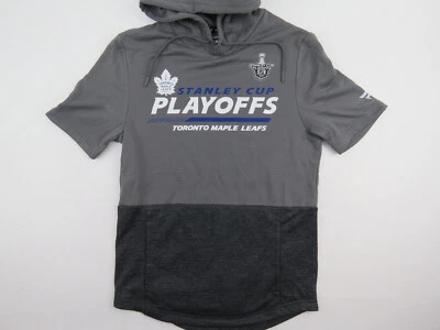 Team Issued Toronto Maple Leafs NHL Staley Cup Short Sleeve Hoodie Shirt Small - Image 1 of 4