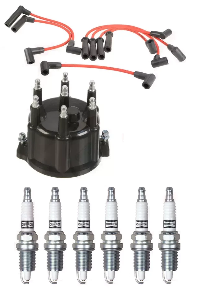 Kit de puesta a punto enchufes CHAMPION para Jeep Wrangler Cherokee Grand Cherokee 4,0 L 6 cilindros Foto 1 de 1