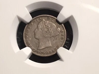 1885 Newfindland 10 cents NGC VF 30 only 8000 minted  - Image 1 of 4