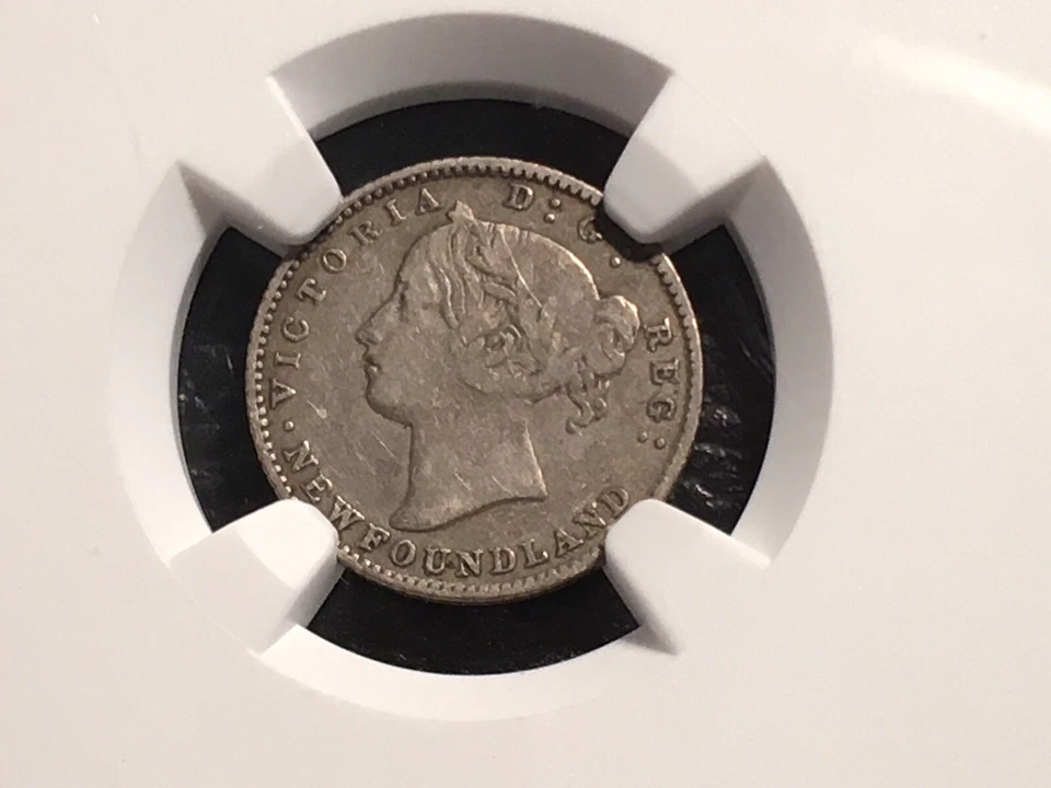 1885 Newfindland 10 cents NGC VF 30 only 8000 minted  - Image 1 of 4