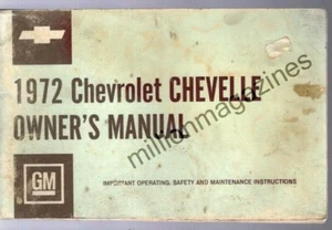 1972 Chevrolet Chevelle Original Owners Manual - Picture 1 of 1