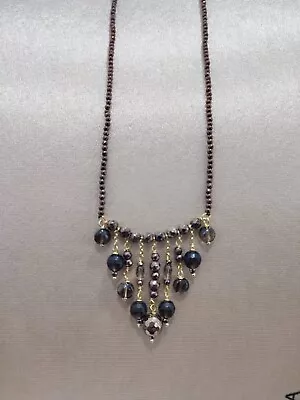 Collana RAJOLA TINDARI Ematite Marrone Quarzo Fumè Argento Giallo - Elegante - Immagine 1 di 2