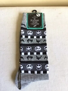 New Disney Tim Burtons The Nightmare Before Christmas Jack Black Gray Crew Socks - Picture 1 of 4