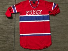 Stussy Adult Womens Medium Shirt Dress Red White Blue198@