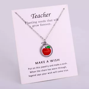 Halskette - "Teach" mit rotem Apfel - Bild 1 von 1