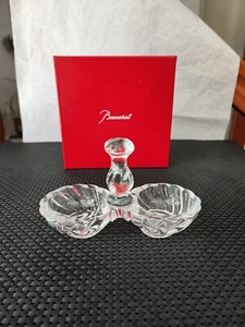 Baccarat "Bamboo" Doppia Saliera Cristallo 13x8x6 cm. - Foto 1 di 4