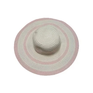 Janie and Jack 12 To 24 Months Pink Stripes Hat Summer Wide Brim Youth Child NWT - Picture 1 of 6