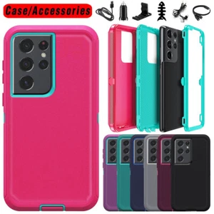 For Samsung S21/S21+/S21 Ultra/S21 FE Heavy Duty Phone Case Cover w/Accessories - Picture 1 of 54
