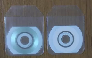 10 Business Card Shape CD-R White Printable & Sleeves - Picture 1 of 2