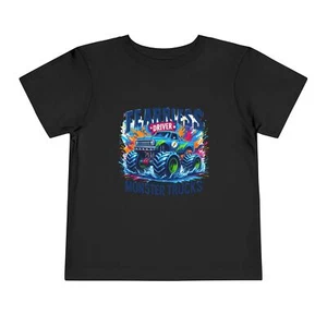 Fearless Driver Monster Truck Toddler Tee, Fun Kids Shirt, Birthday Gift, - Picture 1 of 21
