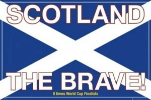 SCOTLAND FLAG POSTER - 8 WORLD CUP FINALIST - 24X36 - Picture 1 of 1