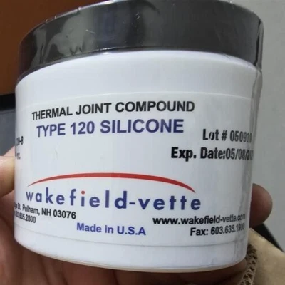 1pc WAKEFIELD SOLUTIONS 120-8 Thermal Joint Compound,Grease,Jar,8 oz (237ml),Wh