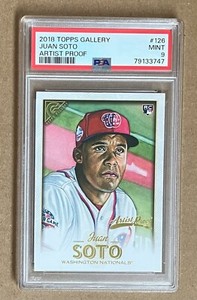 2018 Topps Gallery Juan Soto Artist Proof RC #126 - PSA 9