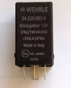Relé Wehrle 54225003A / 61361388533 Hazard Flasher 7-Pn - Imagen 1 de 2