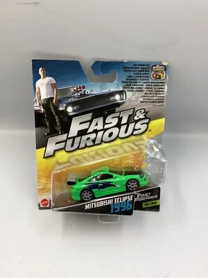 MATTEL THE FAST AND THE FURIOUS 12/32 BRIAN'S '96 MITSUBISHI ECLIPSE *RARE* - Image 1 of 2