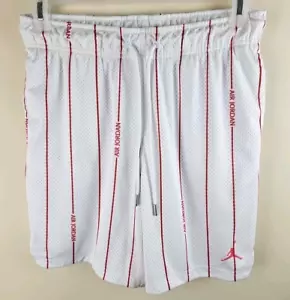 Nike Air Jordan Mens Size S Mesh Shorts Basketball Pinstripe Red White DM1357-10 - Picture 1 of 11
