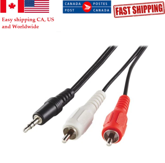 3.5 mm Cable to Y-RCA 1.8m (6ft) - Image 1 of 1