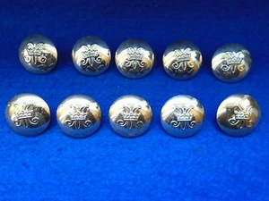 10 X WOMENS ROYAL ARMY CORPS 26MM MILITARY GOLD TUNIC BUTTONS - Picture 1 of 4