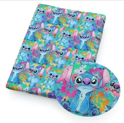 Tecido de mistura de algodão poliéster ponto personagem 20 x 55 1240681 - Imagem 1 de 2