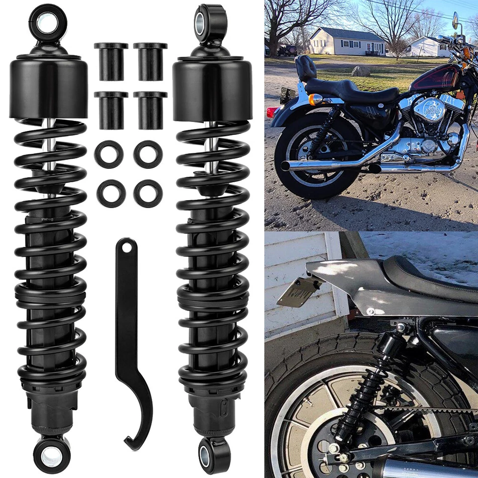 Amortiguadores traseros de 15" de alta resistencia para Harley Sportster Iron XL1200 883 personalizados Foto 1 de 4