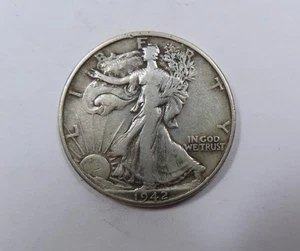 WWII USA United States of America Walking Liberty Half 1942 SCARCE - Picture 1 of 2