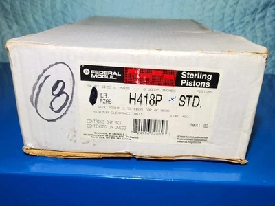 (8) Pistón motor Federal Mogul H418P STD. Diámetro, Ford Mercury 1969-1987 460-V8 Foto 1 de 4