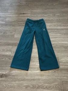 Jordan Sweatpants Youth L 12-13 Blue Basketball Wide Leg Flare Logo Boys - Picture 1 of 9