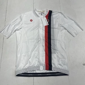 Castelli White Competizione 3 ACM Short Sleeve Cycling Jersey Mens Size XL New - Picture 1 of 9