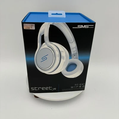 SMS Audio Street by 50 Cent Wired On-Ear Headphones-White Ghost White Brand NEW - Image 1 of 4