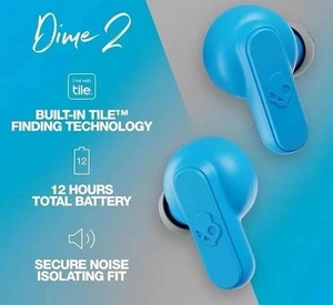 Skullcandy Wireless Earbuds,Mic,12 Hr Bat. Works with iPhone Android & Bluetooth - Photo 1 sur 3