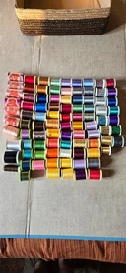 90 Spools of Machine Embroidery Thread New and Slightly Used - Picture 1 of 9