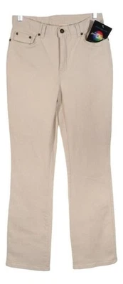 Newport News Jeanology Mujer Talla 8 Corte Bota Ajustado Marfil 28 x 32 Elástico Foto 1 de 4