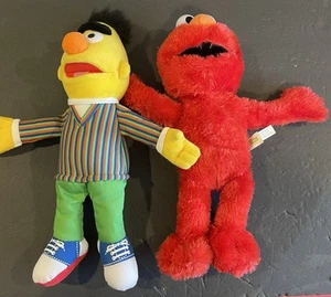 Sesame Street Bert & Elmo Stuffed Plush 2018 Gund Toy 15 inches long Lot Of 2 - Picture 1 of 11
