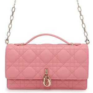 Dior My Dior Mini Bag Cannage Handbag Leather Pink S0980ONMJ - Picture 1 of 15