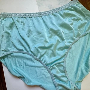 Vintage Nylon Panties Just My Size 12 Silky Brief Lace Sissy Vintage Granny JMS - Picture 1 of 6
